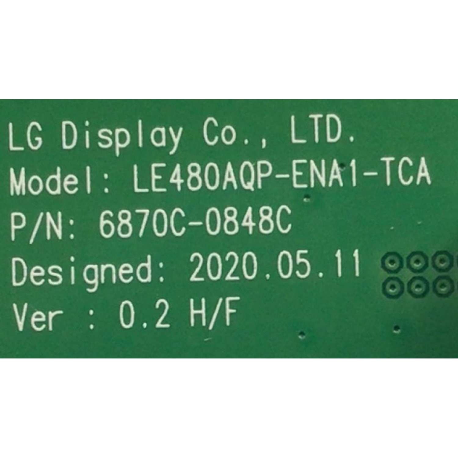 T-CON PARA TV SONY / NUMERO DE PARTE 6871L-6380F / 6870C-0848C / 6380F / LE550PQL (HP)(A4) / PANEL YDBO055UNG01 / MODELO XR-55A80J / XR55A80J - Imagen 4